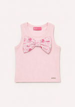 Regata Cropped Ribana Laço Puffer Barbie
