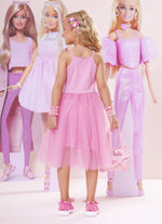 Vestido Cotton Saia Tule Multi Laços Barbie