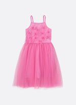 Vestido Cotton Saia Tule Multi Laços Barbie