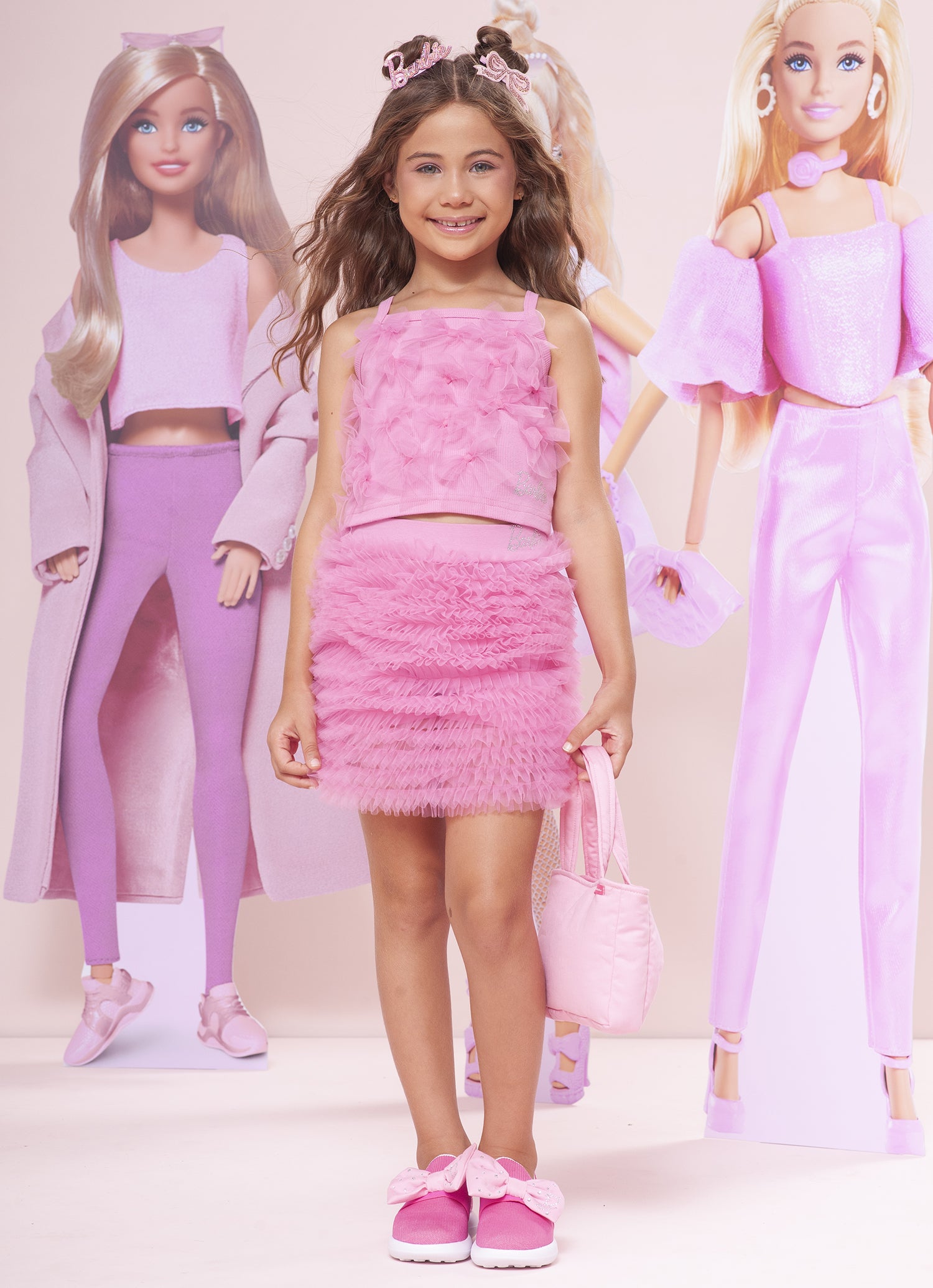 Saia Short FruFru Tule Barbie