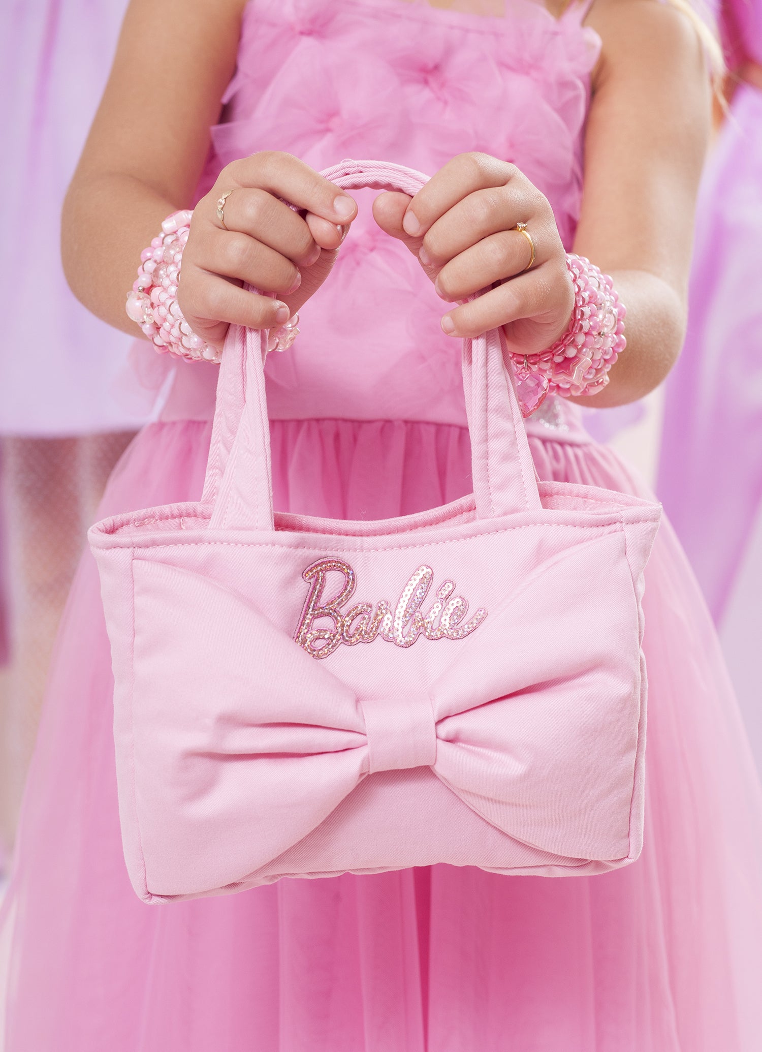 Bolsa Puffer Laço Sarja Barbie