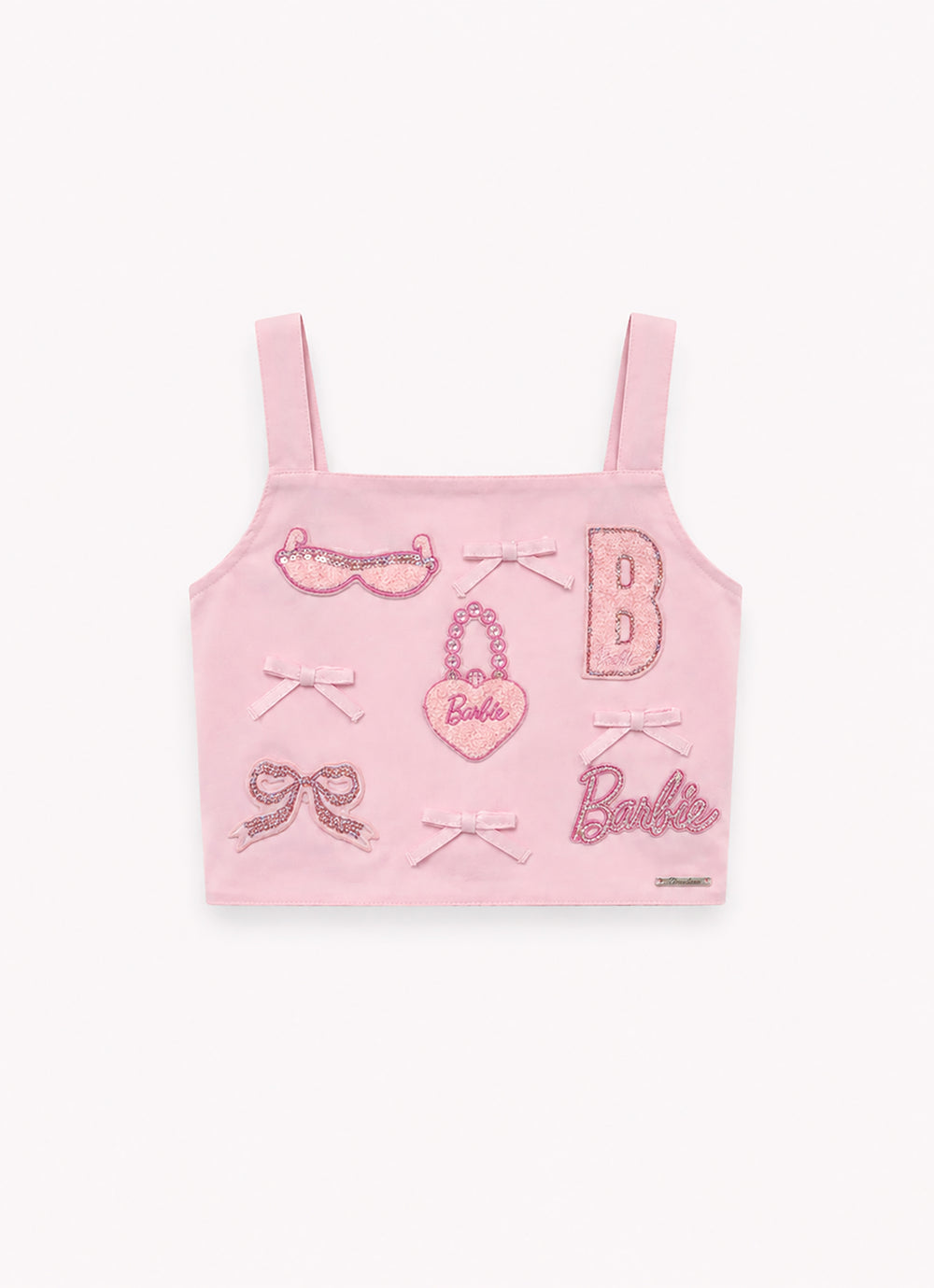 Blusa Cropped Algodão Multi Patches Barbie