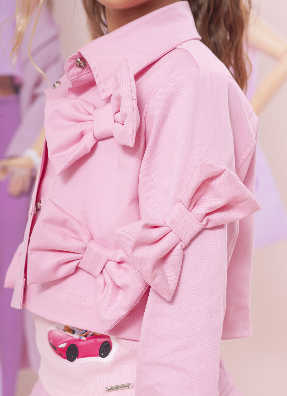 Jaqueta Sarja Laços Puffer Barbie