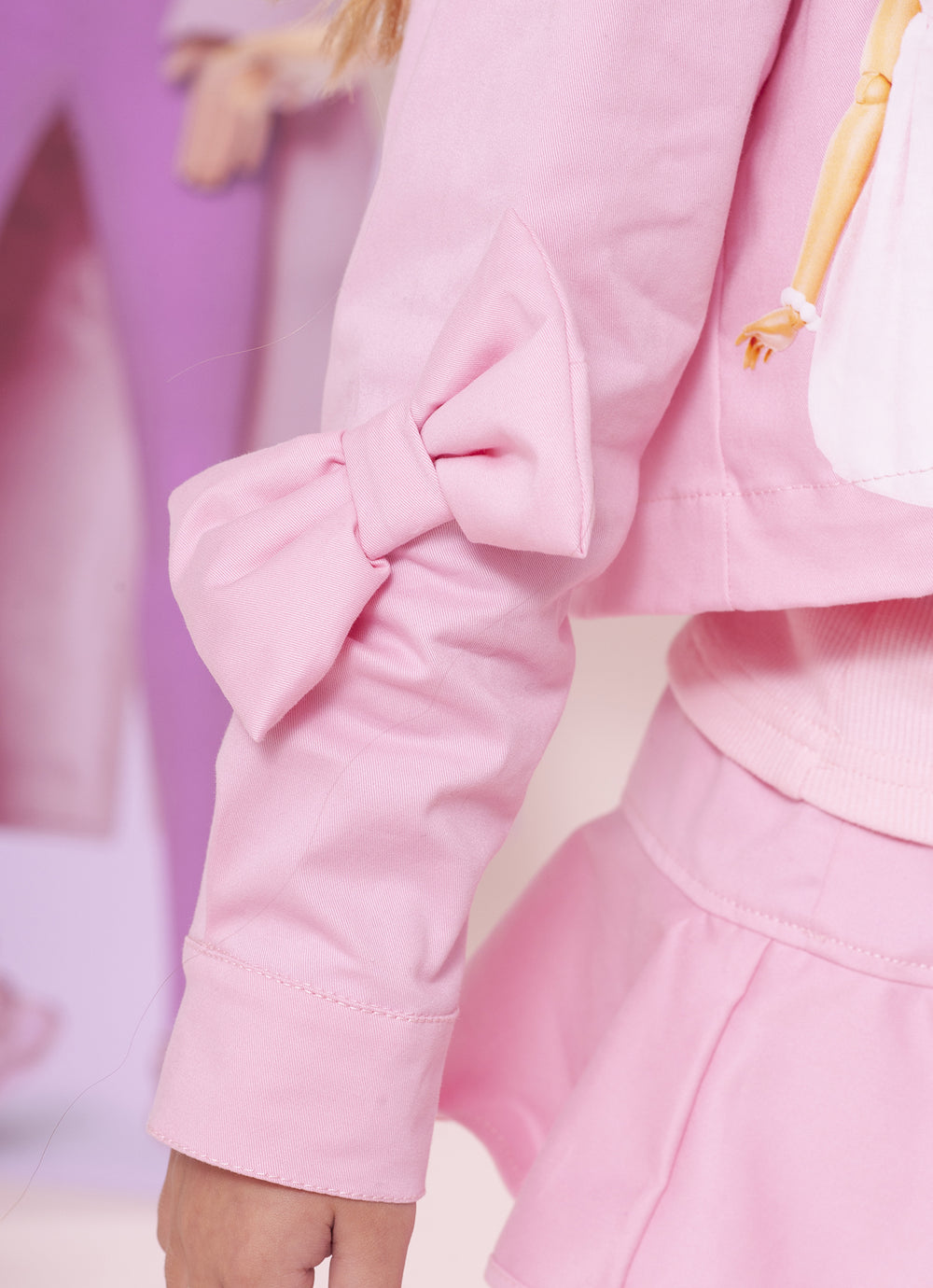 Jaqueta Sarja Laços Puffer Barbie