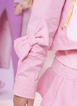 Jaqueta Sarja Laços Puffer Barbie