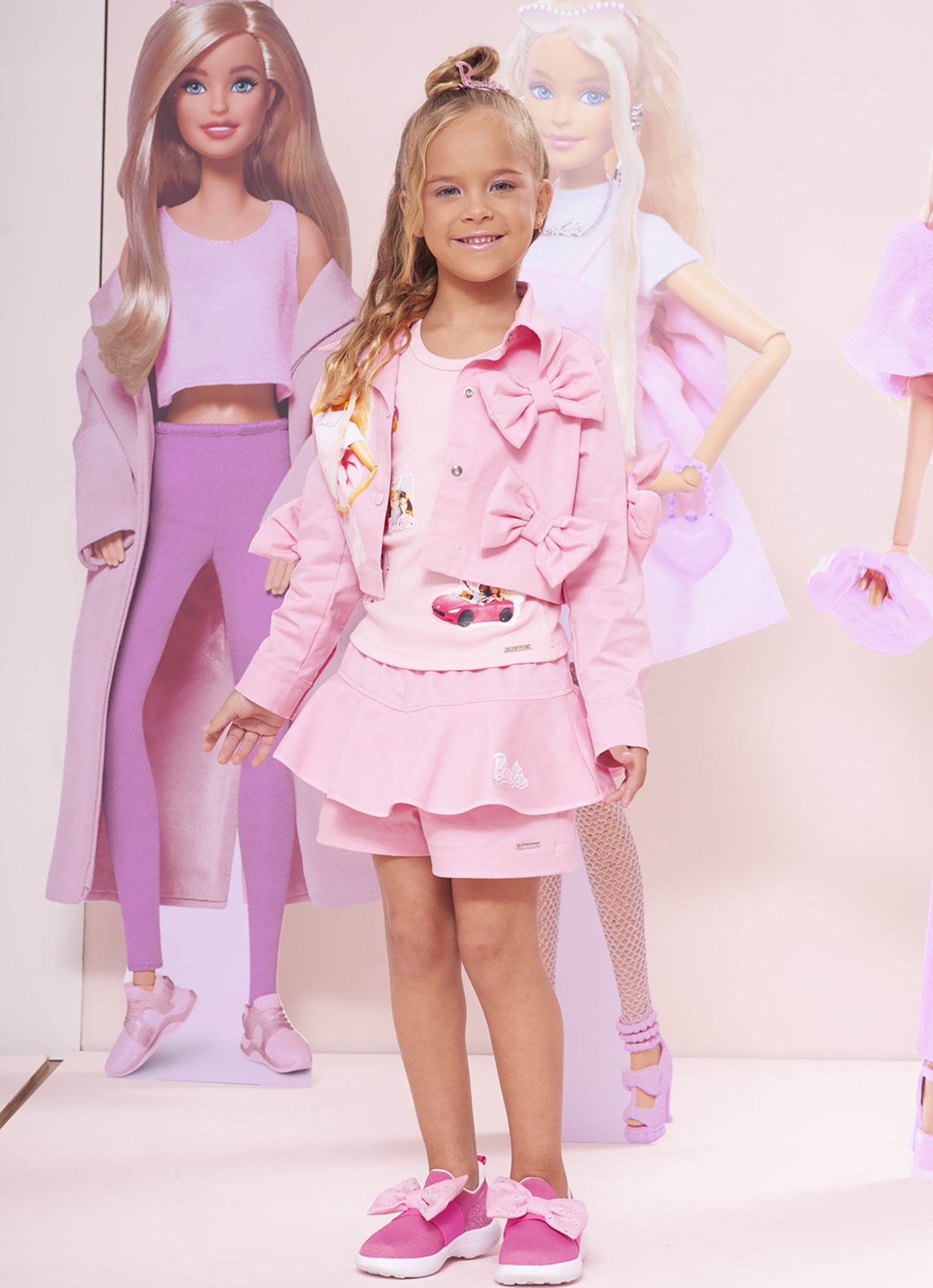 Short Sarja Babado Barbie
