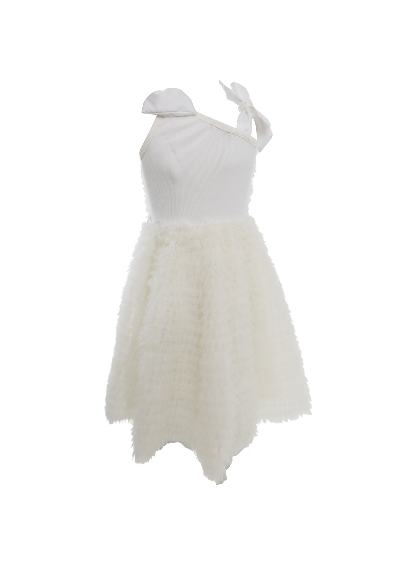 Vestido Festa Tule Frufru Laço