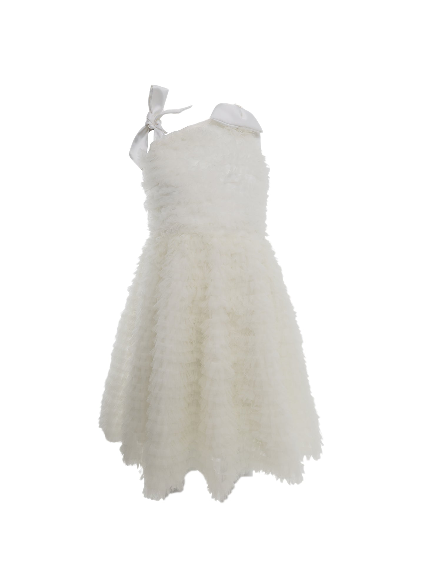 Vestido Festa Tule Frufru Laço