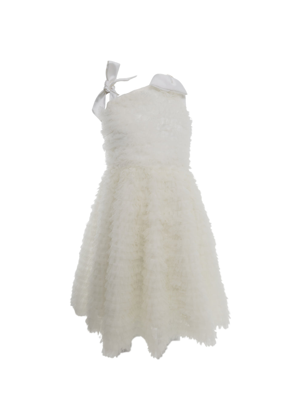 Vestido Festa Tule Frufru Laço