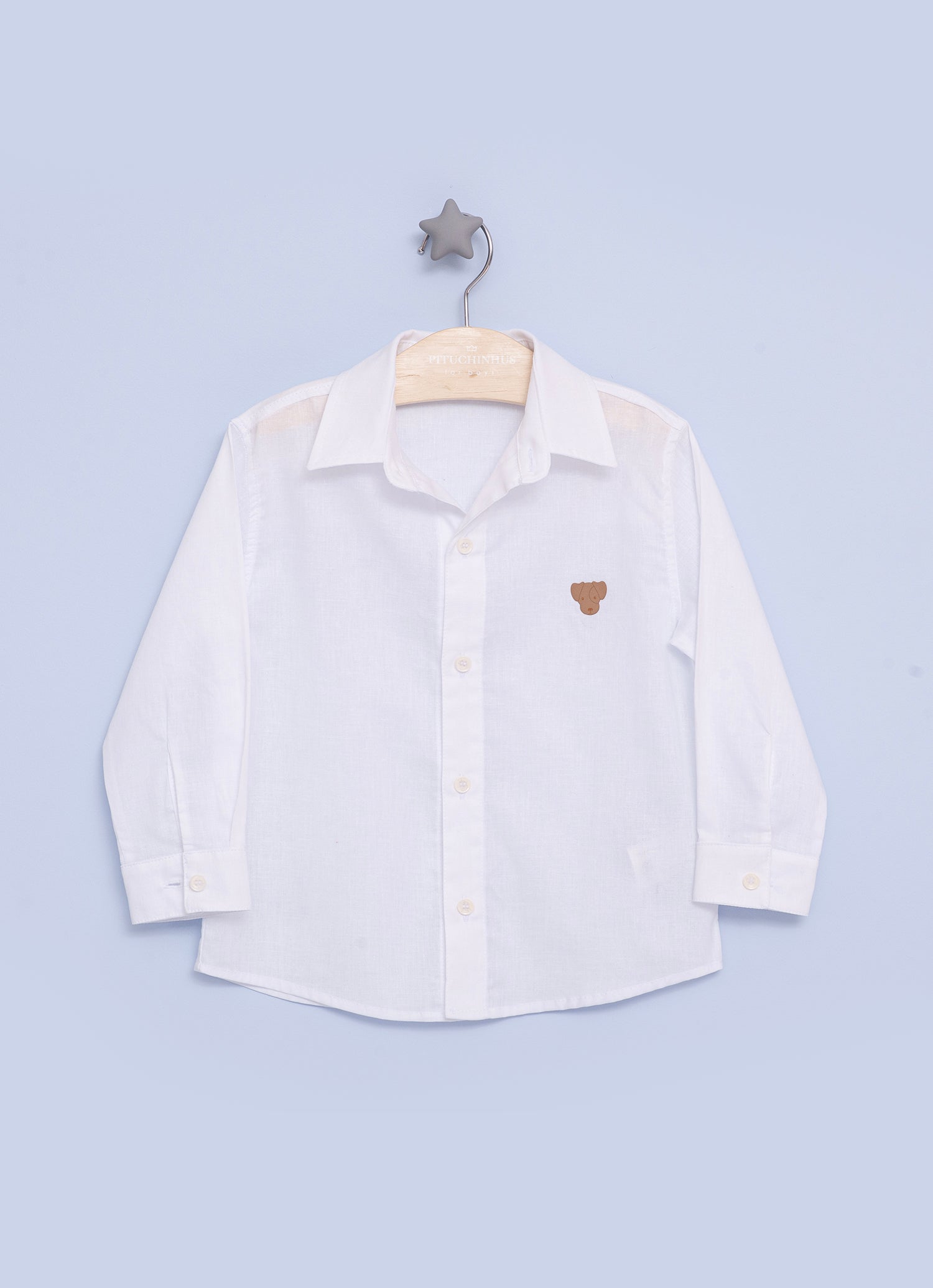 Camisa Algodão e Linho Patche For Boys