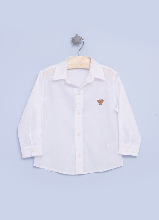 Camisa Algodão e Linho Patche For Boys