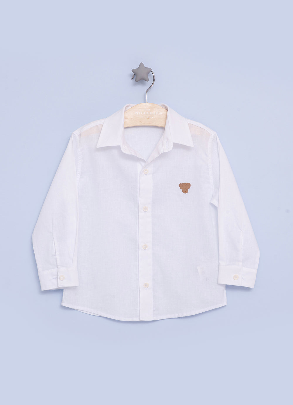 Camisa Algodão e Linho Patche For Boys
