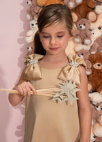 Vestido Festa Cetim Maxi Laços