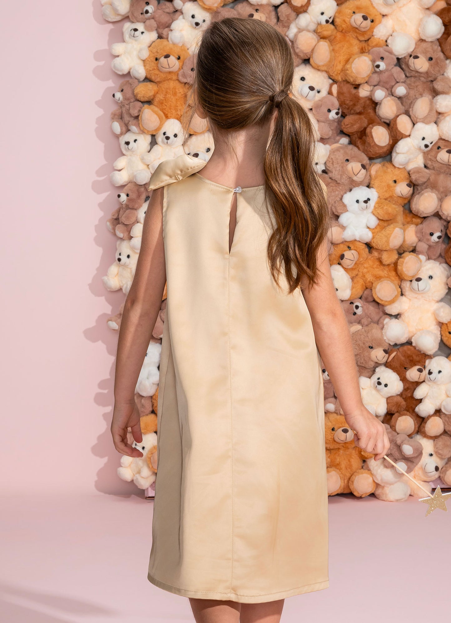 Vestido Festa Cetim Maxi Laços