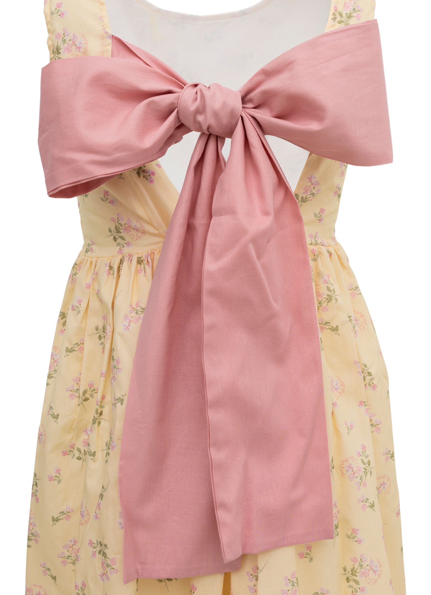 Vestido Algodão Multi Flores e Cachorrinhos Laço Costas