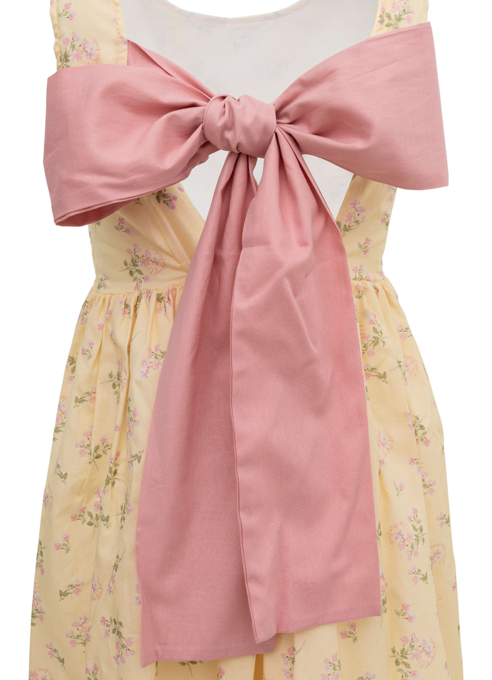 Vestido Algodão Multi Flores e Cachorrinhos Laço Costas