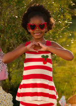 Regata Tricot Babado Cereja  Resort