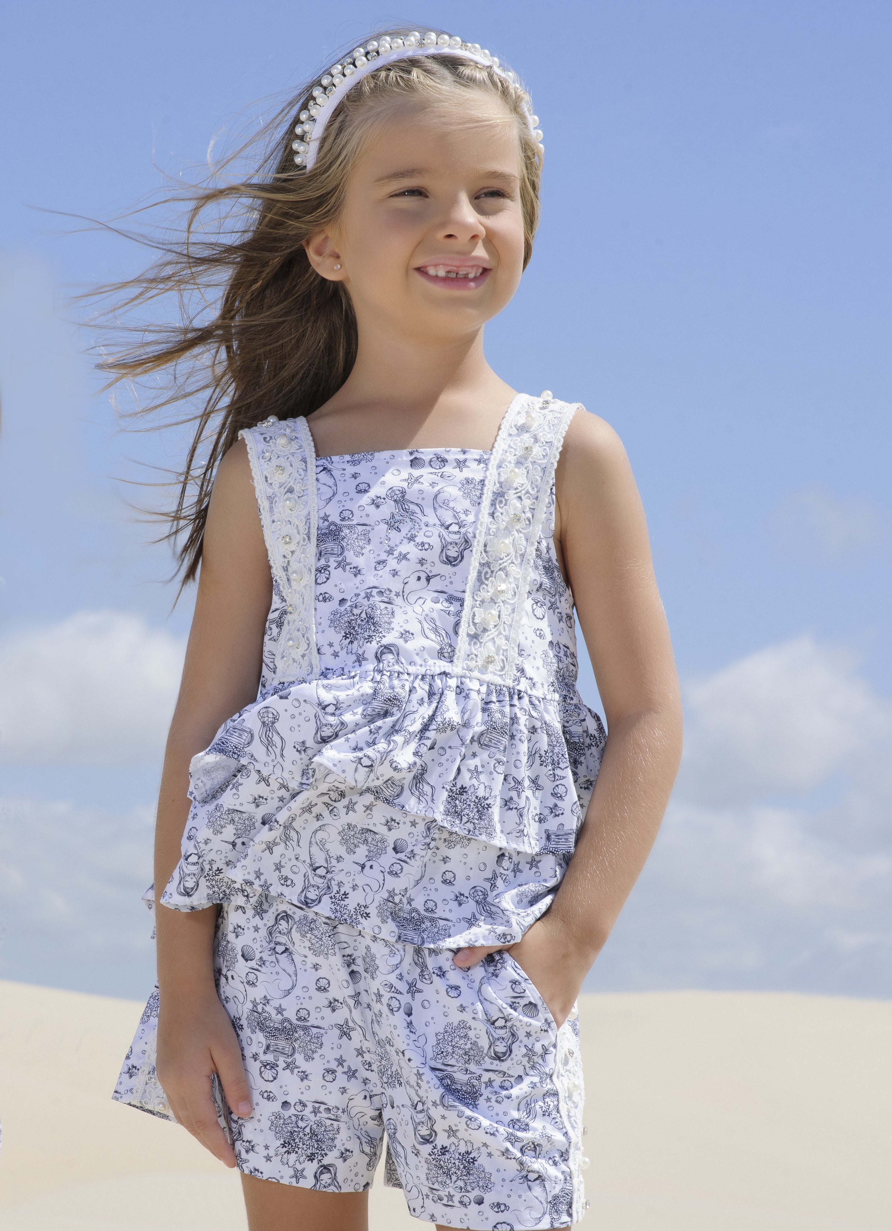 Blusa Algodão Alça Bordados