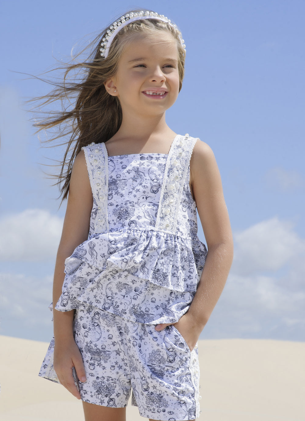 Blusa Algodão Alça Bordados