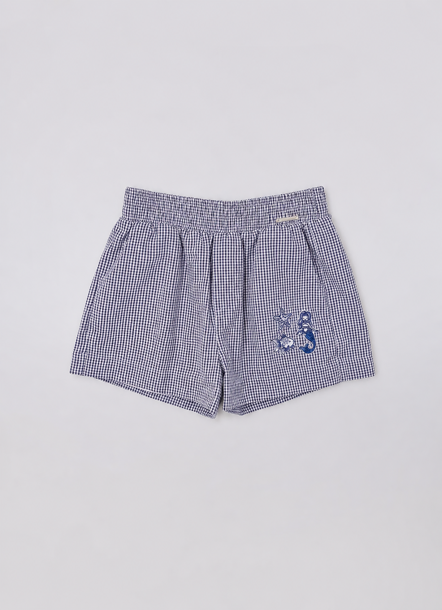 Short Algodão Xadrez Patches