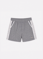 Short Algodão Xadrez Renda Bordados