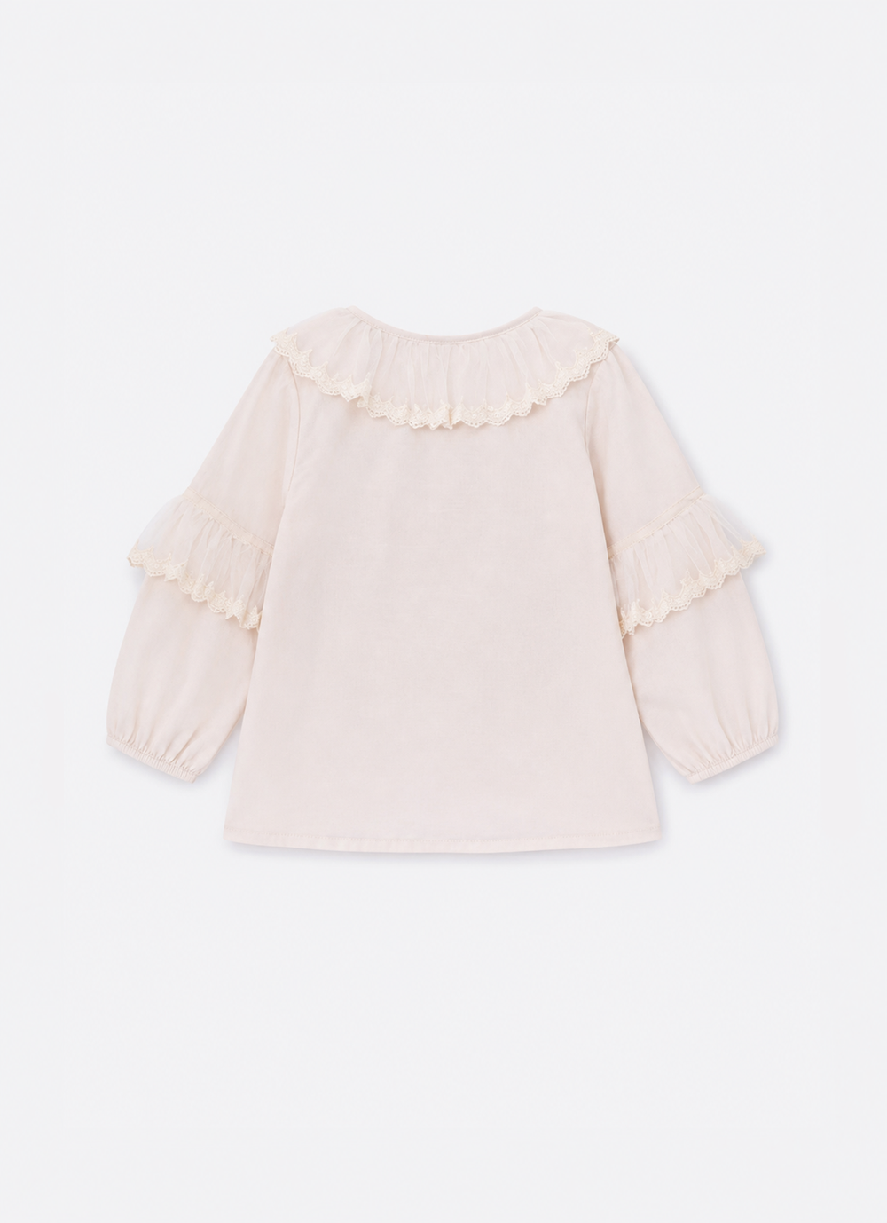 Blusa Bata Algodao Broderi e Renda