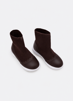 Bota Knit Biqueira Couro