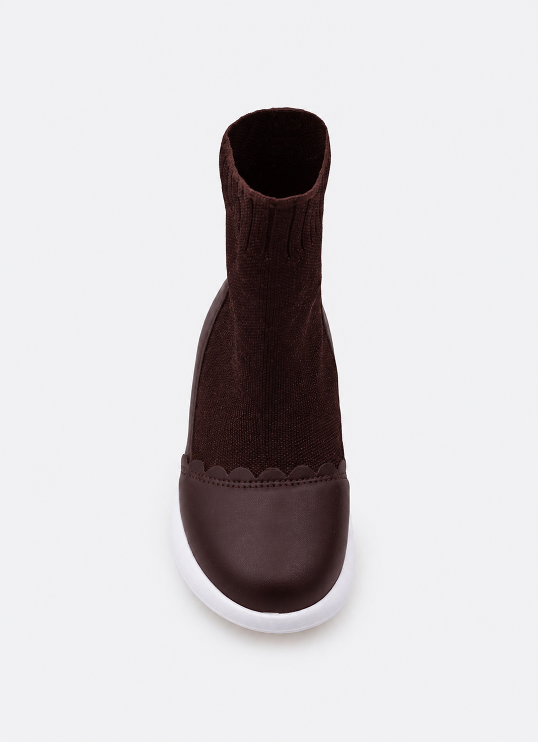 Bota Knit Biqueira Couro