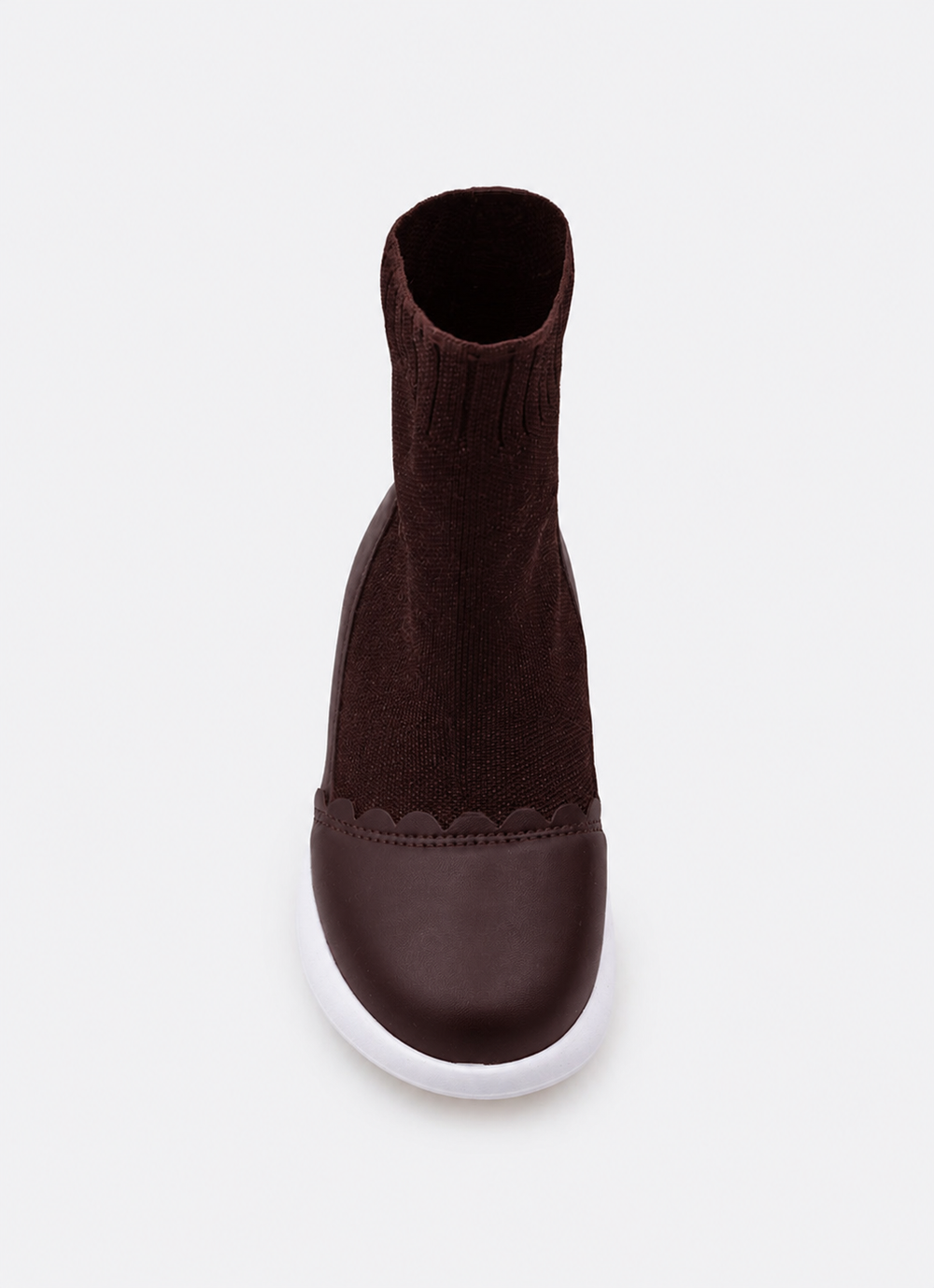 Bota Knit Biqueira Couro