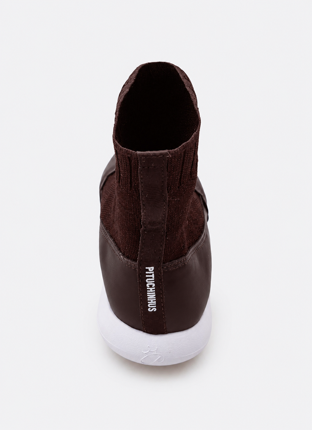 Bota Knit Biqueira Couro