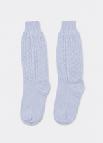 Meia Tricot Ponto Rendado Lacinhos
