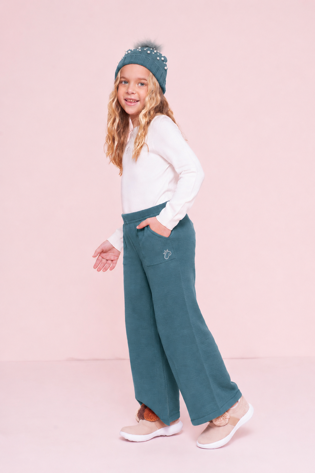 Calça Tricot Reta P Cristal