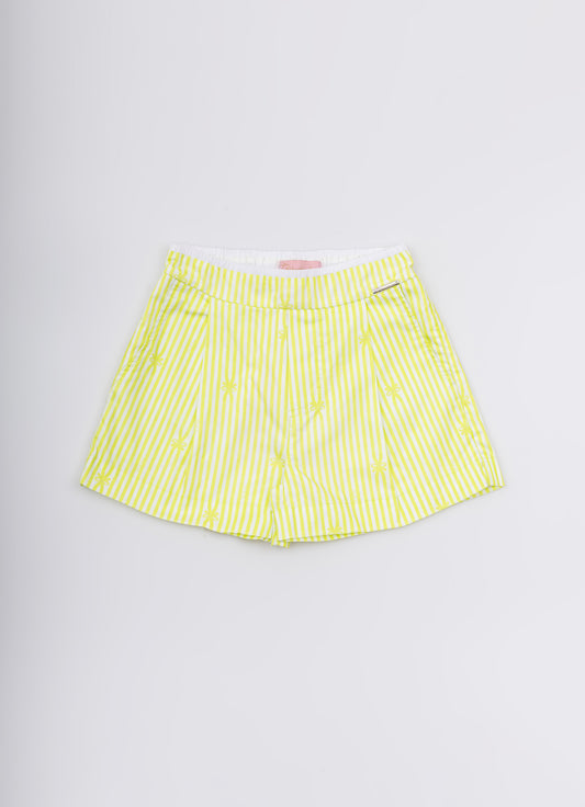 Short Algodão Cós Duplo Mini Listras