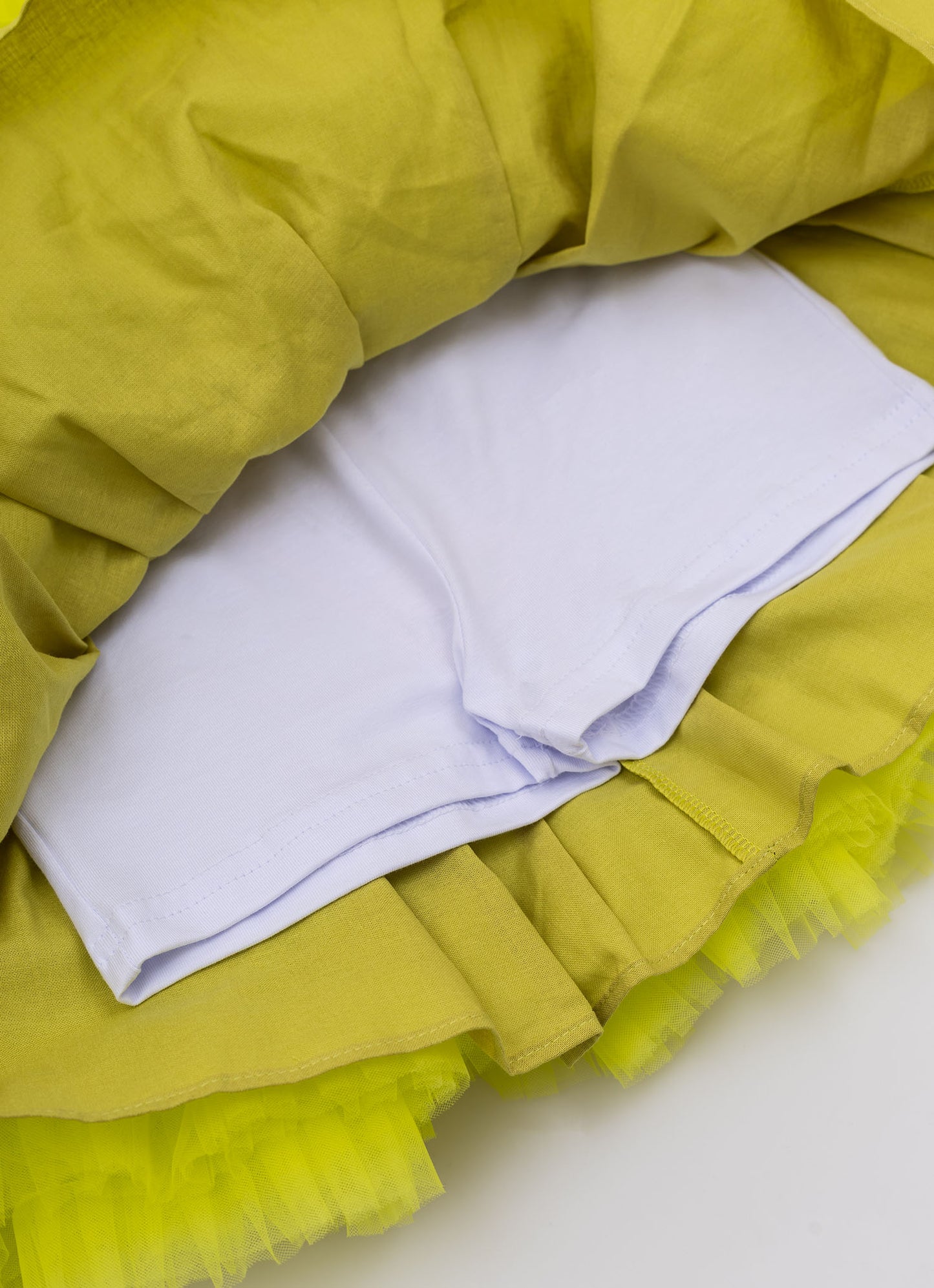 Saia Short com Tule Babado Frufru