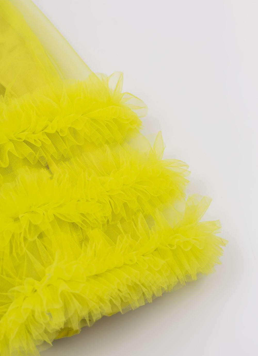 Vestido Tule Frufru Barrado