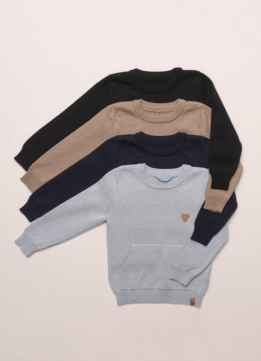 Blusa Tricot Canguru For Boys