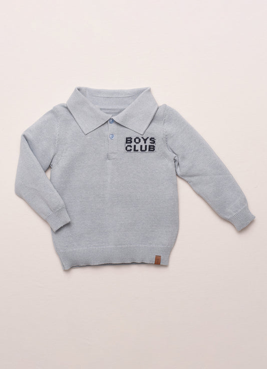 Blusa Tricot Gola Polo Boys Club For Boys