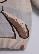Blusa Tricot Ursinho Cachecol For Boys
