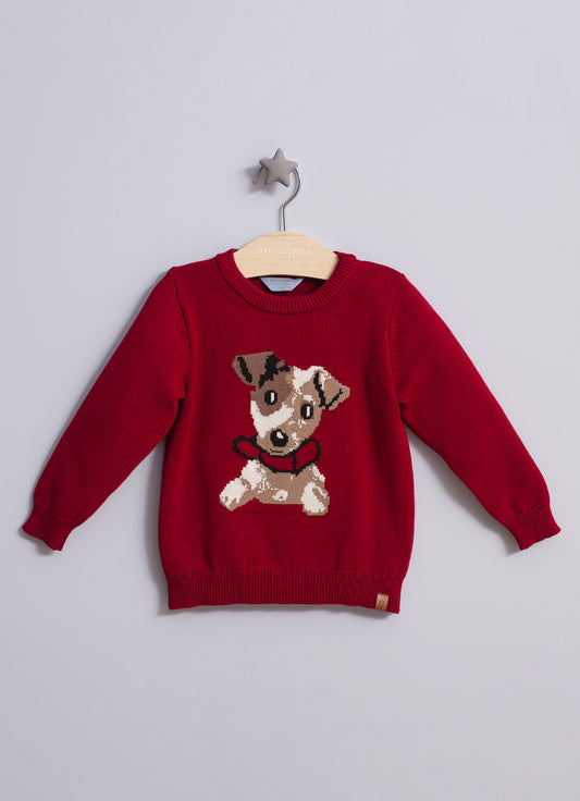 Blusa Tricot Cachorro Coleira For Boys