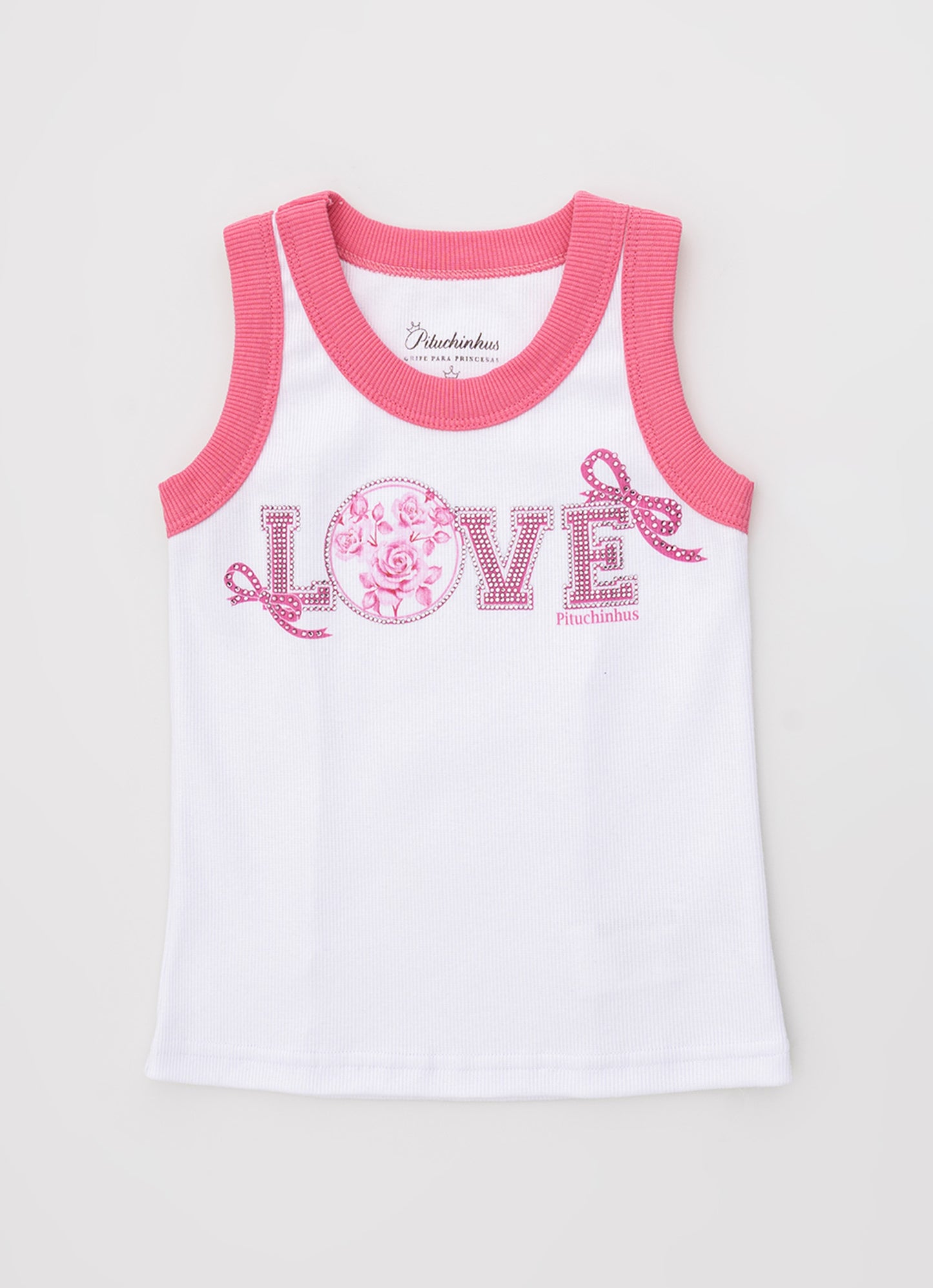 Regata Ribana Serigrafia Love Floral Cristal