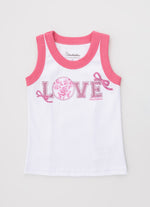 Regata Ribana Serigrafia Love Floral Cristal