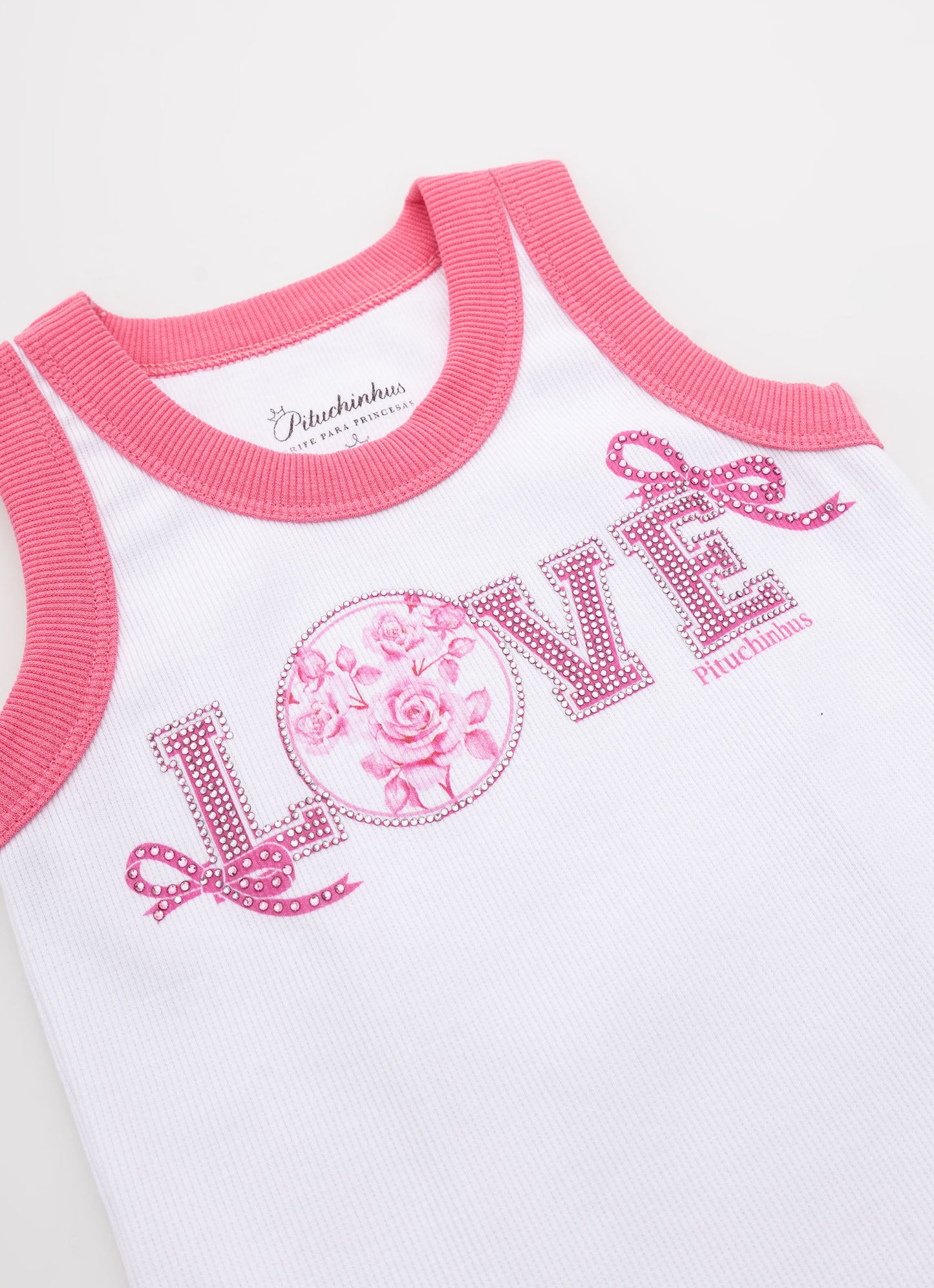 Regata Ribana Serigrafia Love Floral Cristal