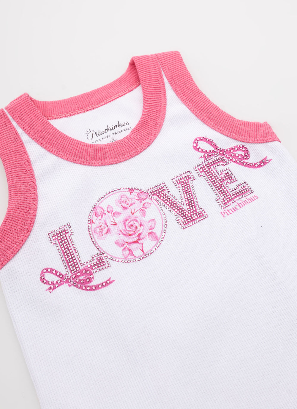 Regata Ribana Serigrafia Love Floral Cristal