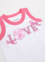 Regata Ribana Serigrafia Love Floral Cristal