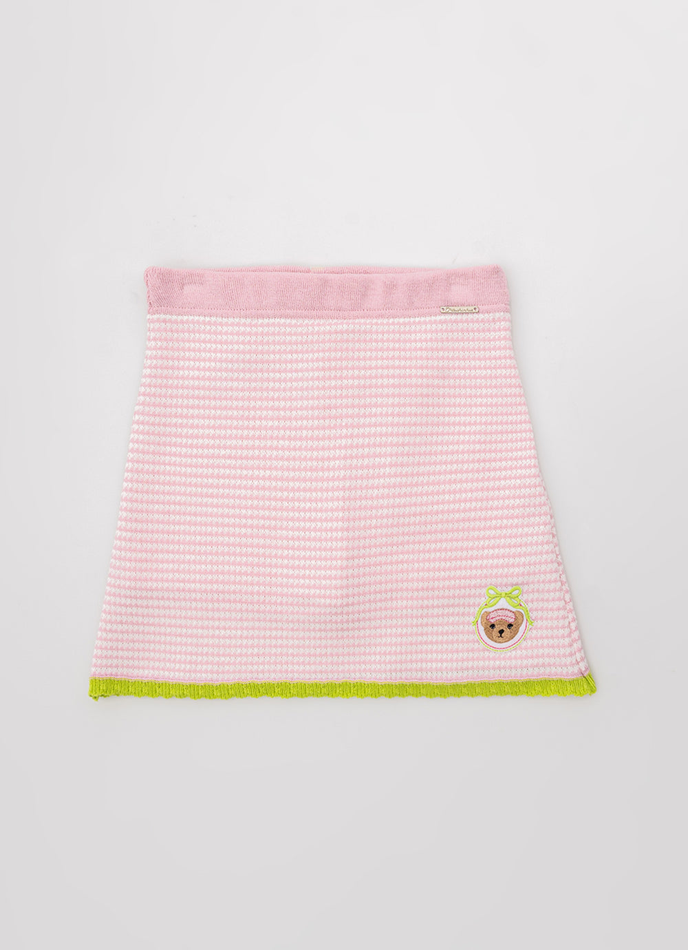 Saia Short Tricot Ponto Piquet Listrada Patche