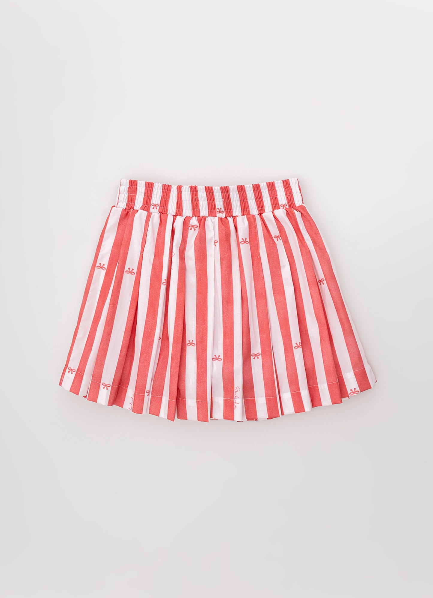 Saia short Pregas Algodão Estampa Maxi Listras