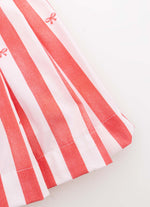 Saia short Pregas Algodão Estampa Maxi Listras