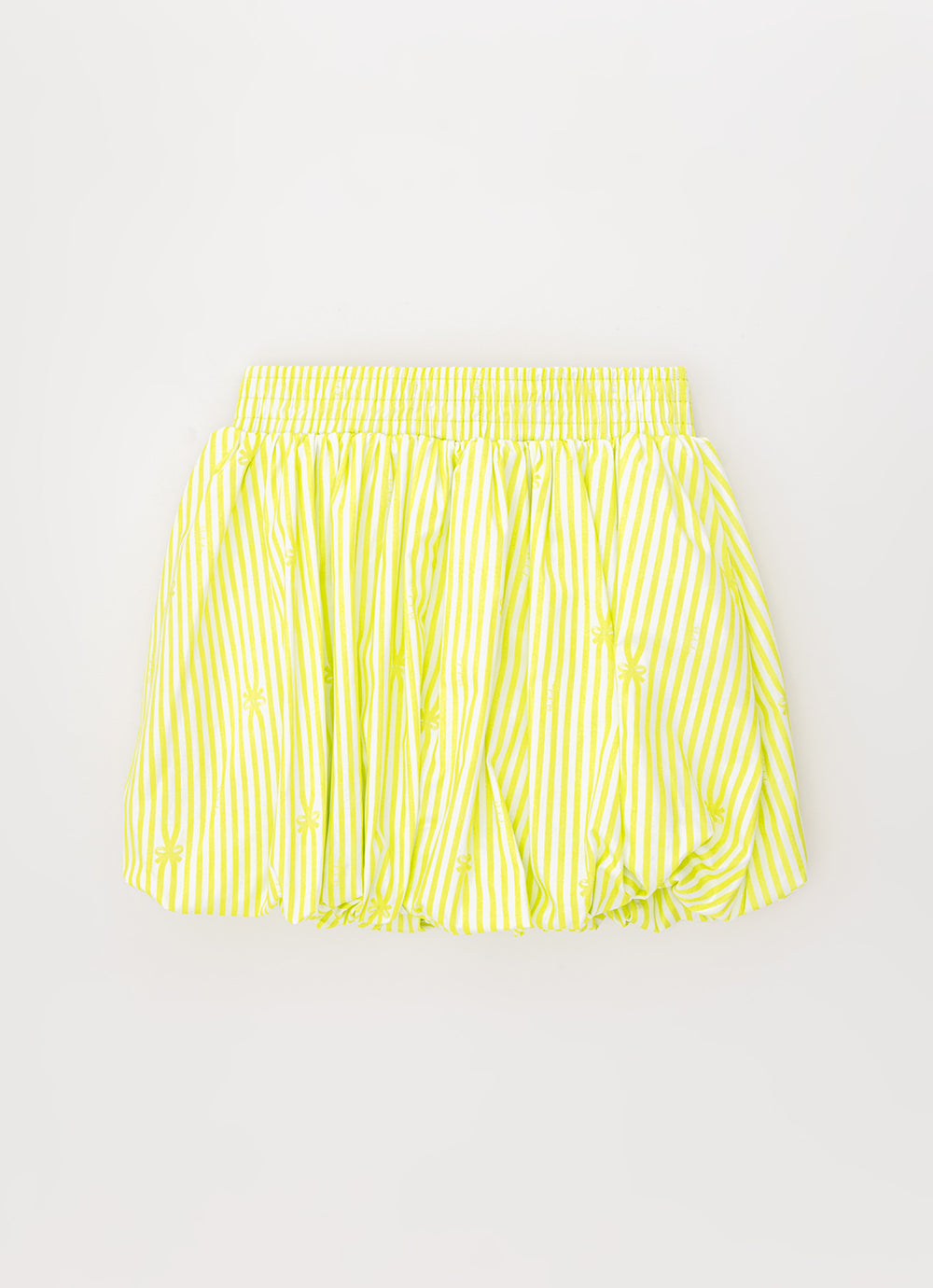 Saia Short Algodão Estampa Listrada Balonê