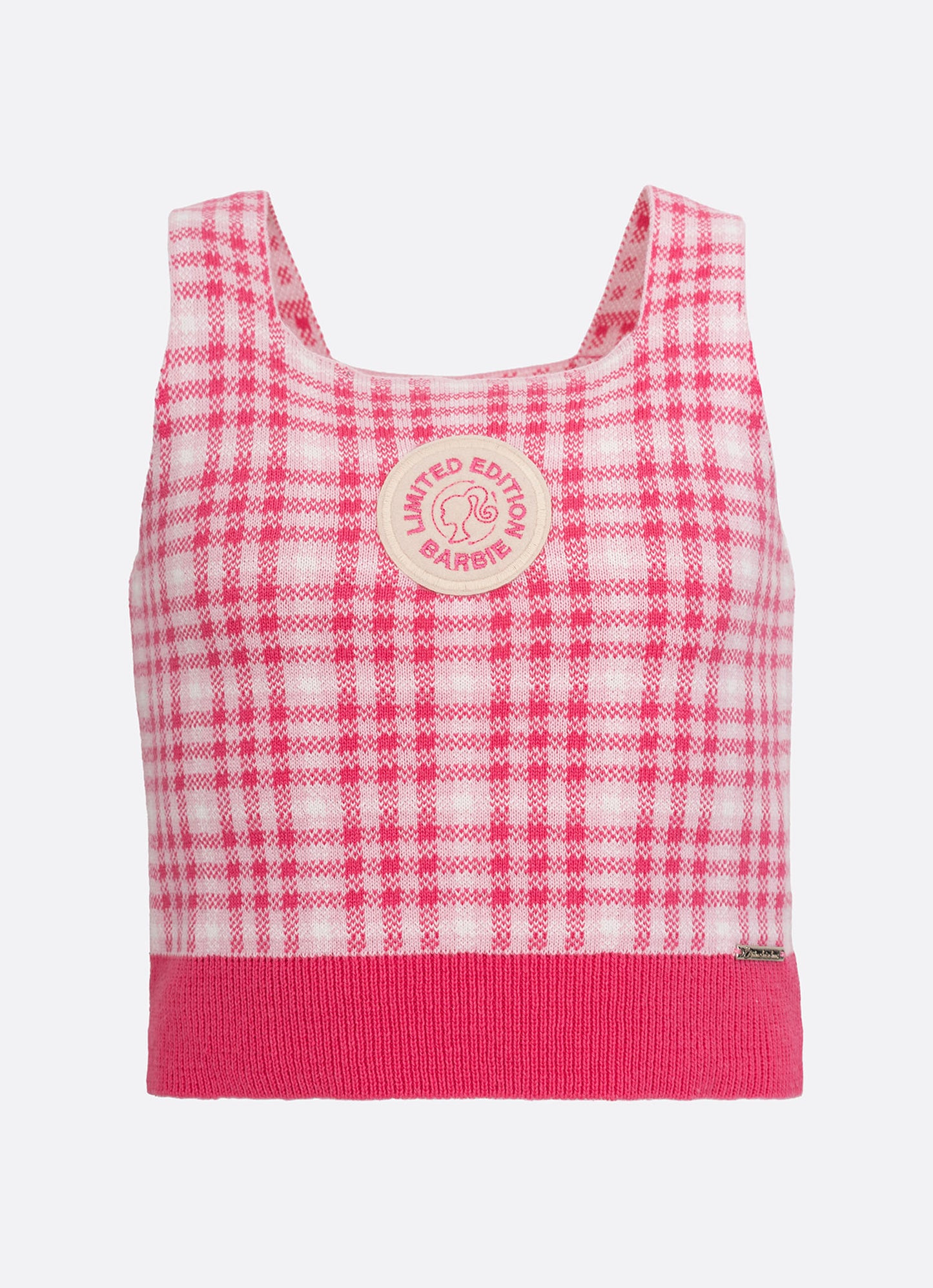 Twin Set Tricot Xadrez Patches Barbie