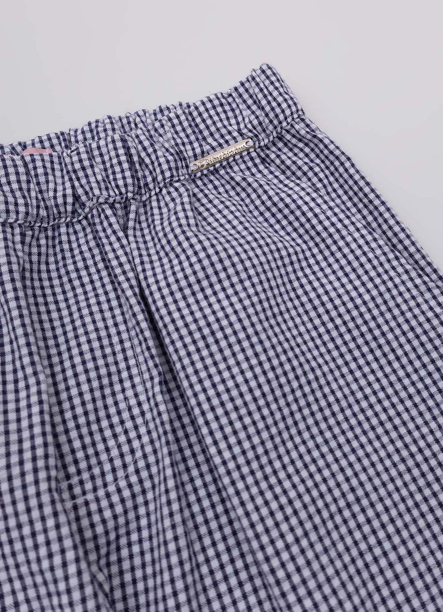 Short Algodão Xadrez Patches
